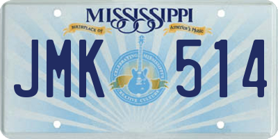MS license plate JMK514