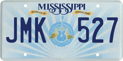 MS license plate JMK527