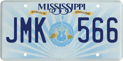 MS license plate JMK566