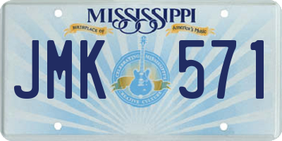 MS license plate JMK571
