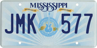 MS license plate JMK577