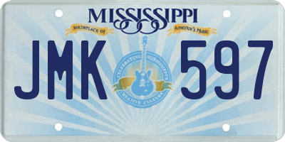 MS license plate JMK597