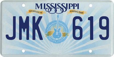 MS license plate JMK619