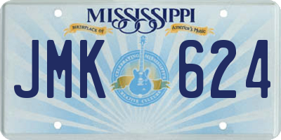 MS license plate JMK624