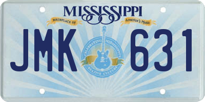 MS license plate JMK631