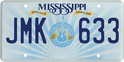 MS license plate JMK633