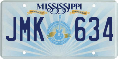 MS license plate JMK634