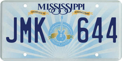 MS license plate JMK644