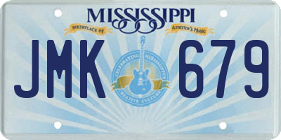 MS license plate JMK679