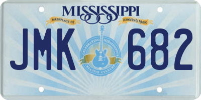 MS license plate JMK682