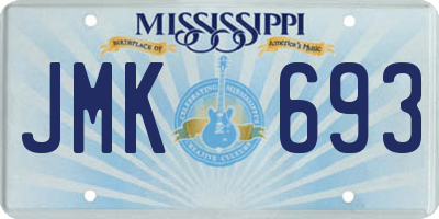 MS license plate JMK693