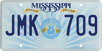 MS license plate JMK709
