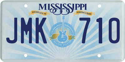 MS license plate JMK710