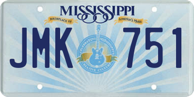 MS license plate JMK751