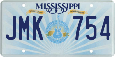 MS license plate JMK754