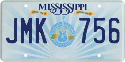 MS license plate JMK756