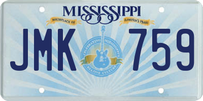 MS license plate JMK759