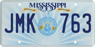 MS license plate JMK763