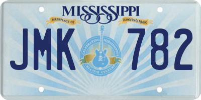 MS license plate JMK782