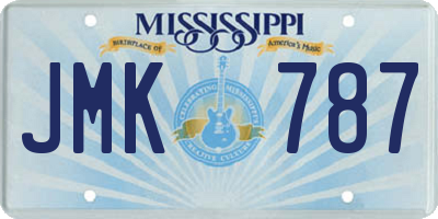 MS license plate JMK787