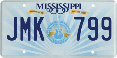 MS license plate JMK799