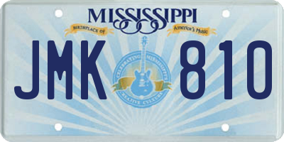 MS license plate JMK810
