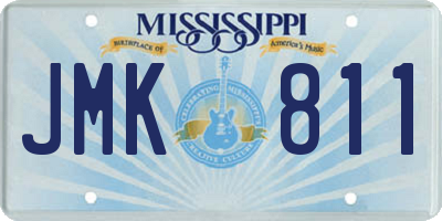 MS license plate JMK811