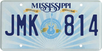 MS license plate JMK814