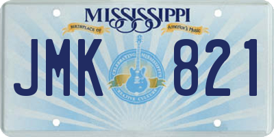 MS license plate JMK821