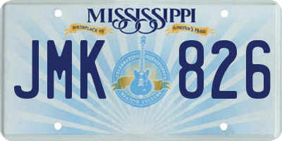 MS license plate JMK826
