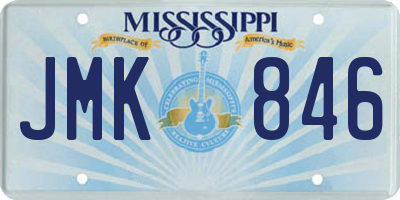 MS license plate JMK846