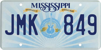MS license plate JMK849