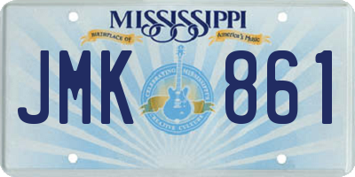 MS license plate JMK861