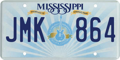 MS license plate JMK864