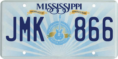 MS license plate JMK866
