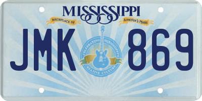 MS license plate JMK869