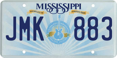 MS license plate JMK883