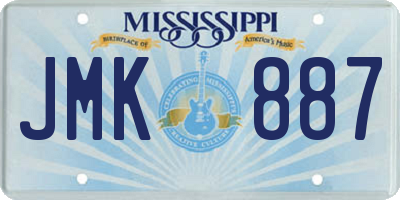 MS license plate JMK887