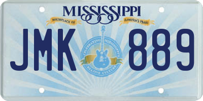 MS license plate JMK889