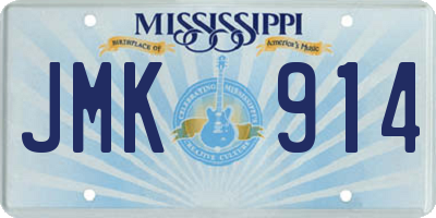 MS license plate JMK914