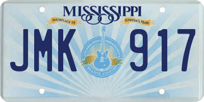 MS license plate JMK917