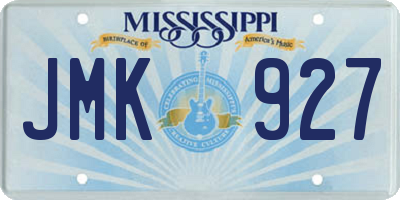 MS license plate JMK927