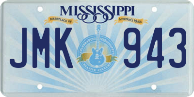 MS license plate JMK943