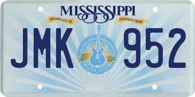 MS license plate JMK952