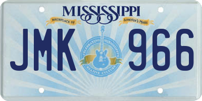 MS license plate JMK966