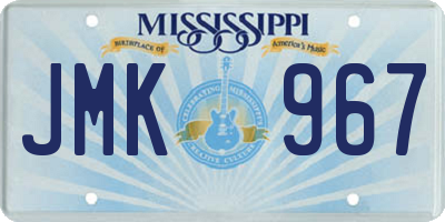 MS license plate JMK967