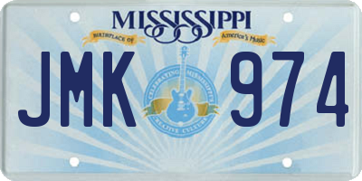 MS license plate JMK974