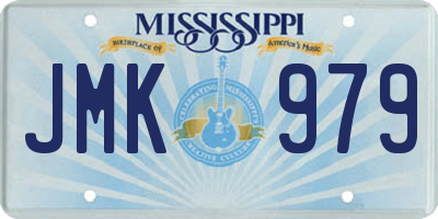 MS license plate JMK979