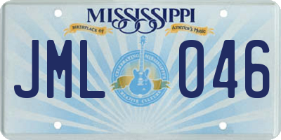 MS license plate JML046