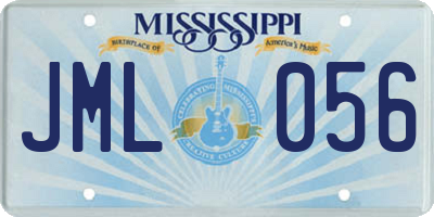 MS license plate JML056
